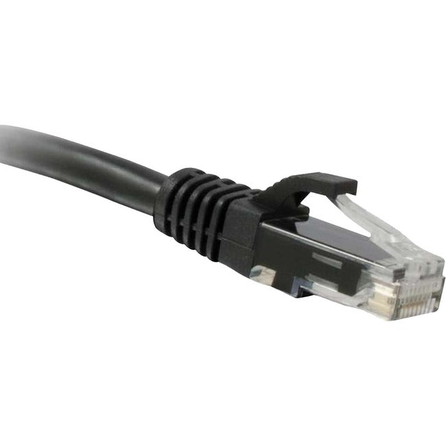 Enet Solutions, Inc. C6-BK-100-ENC Cable de Parcheo ENET Cat6 Negro de 100 Pies con Bota Moldeada sin Enganches (UTP) Cable de Parcheo de Red de Alta Calidad RJ45 a RJ45 - 100Ft