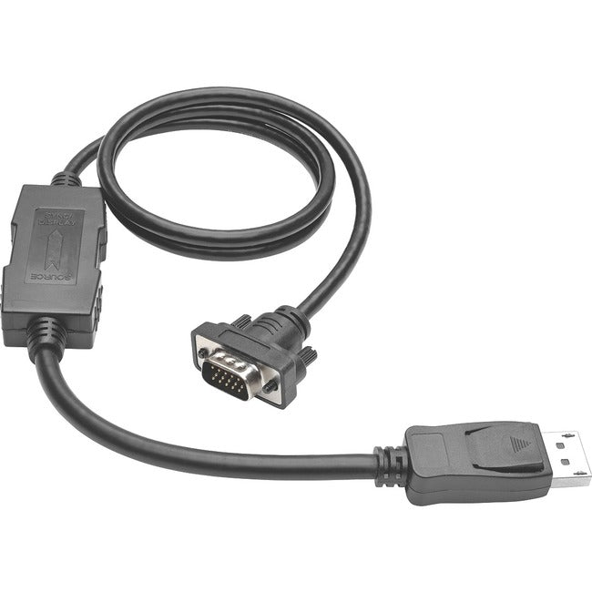 Eaton P581-010-VGA-V2 Cable Adaptador Activo DisplayPort 1.2 a VGA Serie Eaton Tripp Lite (DP con Pestillos a HD15 M/M), 10 ft. (3.1 m), TAA
