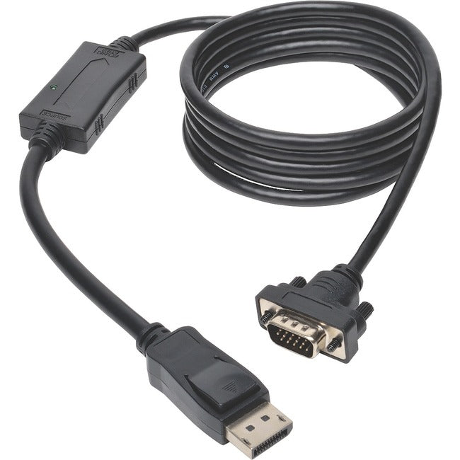 Eaton P581-006-VGA-V2 Tripp Lite by Eaton Cable adaptador activo DisplayPort a VGA / DP a VGA de 6 pies con pestillos a HD15 DPort 1.2 M/M