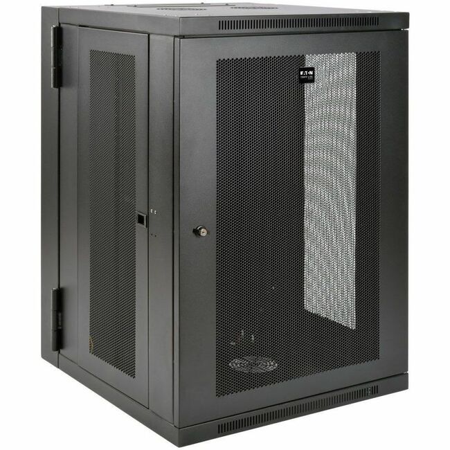 Eaton SRW18USDP Tripp Lite by Eaton SmartRack 18U UPS-Depth Wall-Mount Half-Height Rack Enclosure Hinged Back