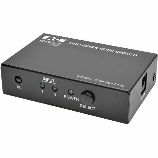 Eaton B119-002-UHD Tripp Lite Series Conmutador HDMI de 2 Puertos con Control Remoto - 4K @ 60 Hz, 4:4:4, HDR, 3D, HDCP 2.2, EDID