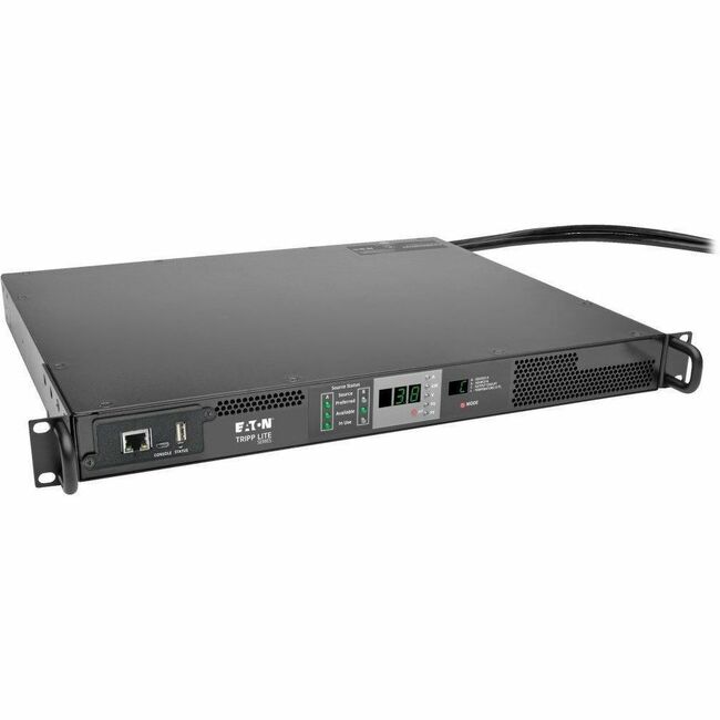 Eaton PDUMNH20HVAT Tripp Lite Series 3.8kW Monofásico Monitoreado Conmutador de Transferencia Automática PDU, 2 Entradas 200-240V 16A L6-20P, 1 Salida L6-20R, 1U