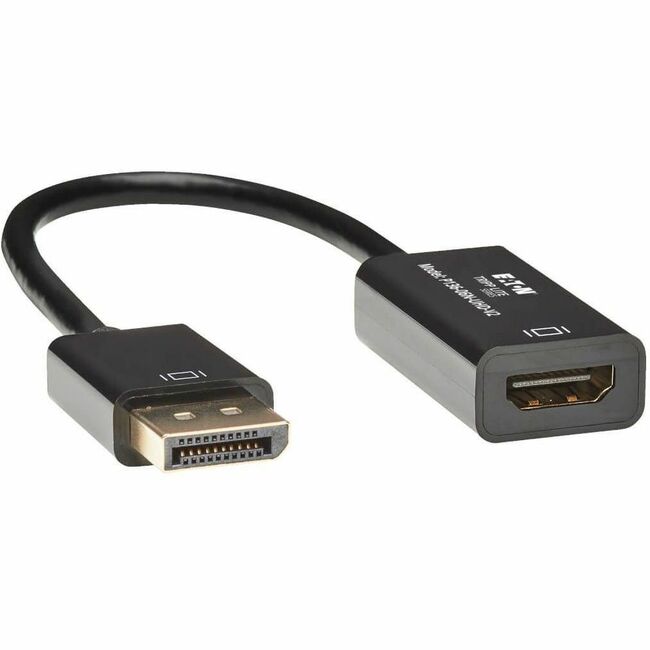 Eaton P136-06N-UHD-V2 Tripp Lite Series Adaptador Convertidor de Video DisplayPort a HDMI 4K Activo, DP Ver 1.2, HDCP, 4K 30Hz (M/H), 6 pulg. (15.24 cm)