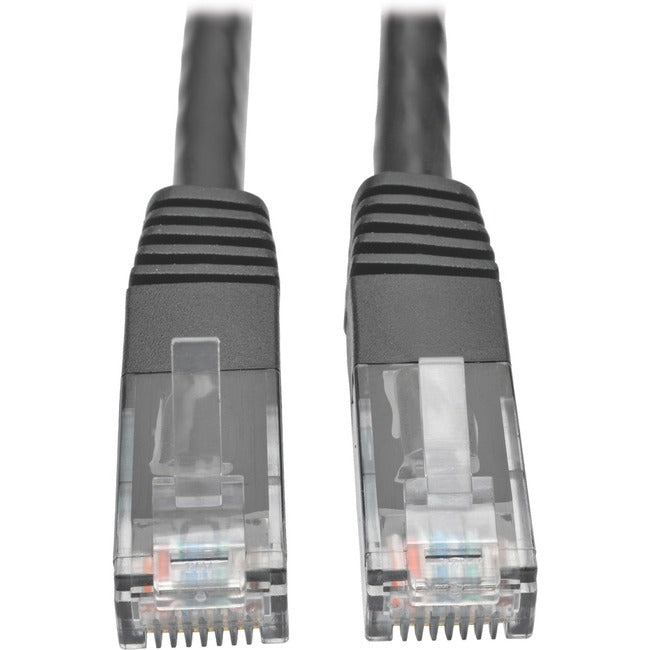 Eaton N200-100-BK Tripp Lite Series Cable Cat6 Gigabit Moldeado (UTP) Ethernet (RJ45 M/M), PoE, Negro, 100 ft. (30.5 m)
