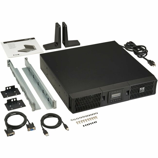 Eaton SU1500RTXLCDN Tripp Lite by Eaton series UPS SmartOnline 1500VA 1350W 120V UPS de Doble Conversión - 8 Salidas, Autonomía Extendida, Tarjeta de Red Incluida, LCD, USB, DB9, Respaldo de Batería 2U Rack/Torre