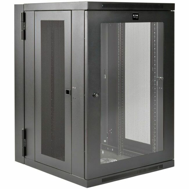 Eaton SRW18USDPG Tripp Lite by Eaton SmartRack 18U UPS-Depth Wall-Mount Half-Height Rack Enclosure Clear Acrylic Window Hinged Back
