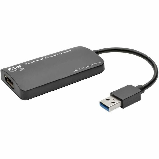 Eaton U344-001-DP-4K Tripp Lite by Eaton USB 3.0 SuperSpeed a 4K DisplayPort Adaptador de Tarjeta Gráfica de Video Externo Dual-Monitor 512 MB SDRAM