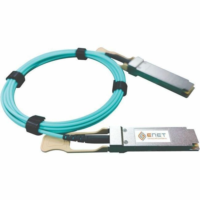 Enet Solutions, Inc. AOC-Q-Q-100G-10M-ENC ENET Compatible Arista AOC-Q-Q-100G-10M TAA Compliant Functionally Identical 100GBASE QSFP28 to QSFP28 Active Optical Cable (AOC) Assembly 850nm Multimode 10m