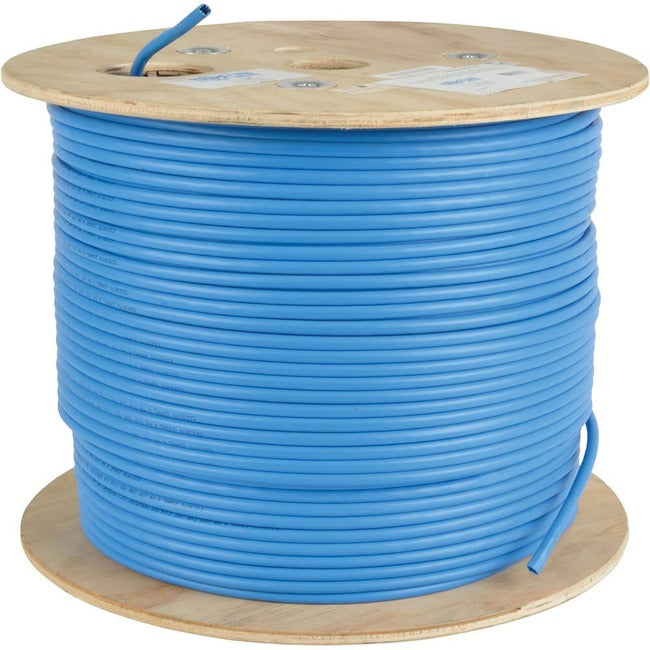 Eaton N223-01K-BL Tripp Lite Series Cat6a 10G-Certificado Núcleo Sólido UTP CMR PVC Cable Ethernet a Granel, Azul, 1000 ft. (304.8 m)