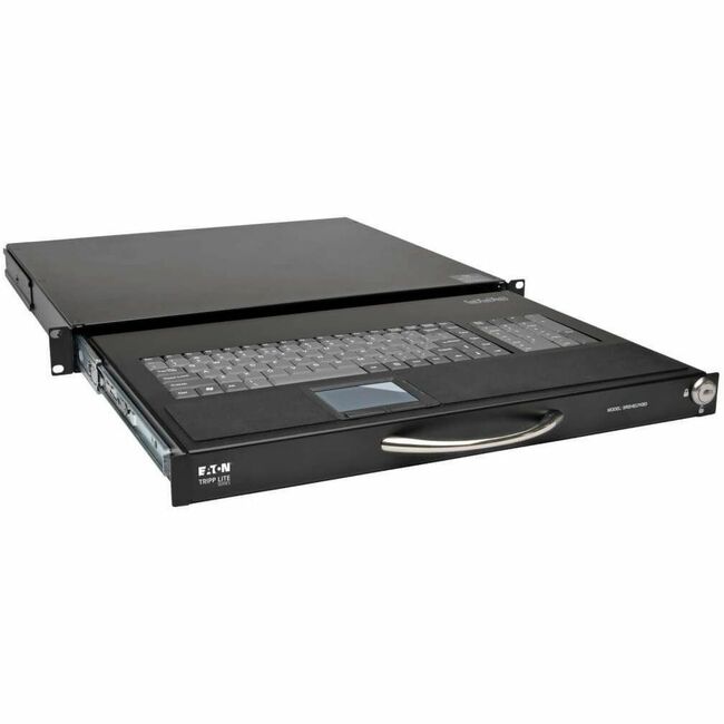 Eaton SRSHELFKBD Tripp Lite by Eaton Teclado montable en bastidor 1U con kit de cable KVM para bastidores de 2 o 4 postes