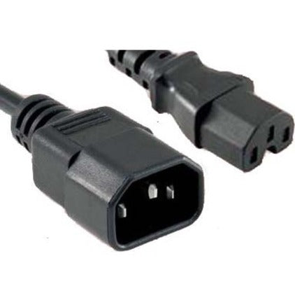 Enet Solutions, Inc. C14C15-10F-ENC ENET C14 a C15 10ft Cable de Extensión de Alimentación Negro 14 AWG 15A NEMA IEC-320 C14 a NEMA IEC-320 C15 Negro 10'