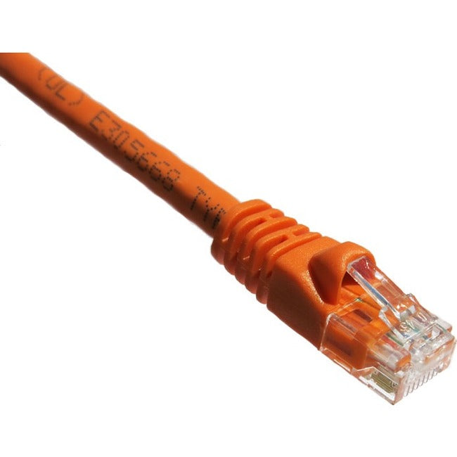 Axiom AXG94130 50FT CAT5E 350mhz Cable de Parcheo con Bota Moldeada (Naranja) - Cumple TAA