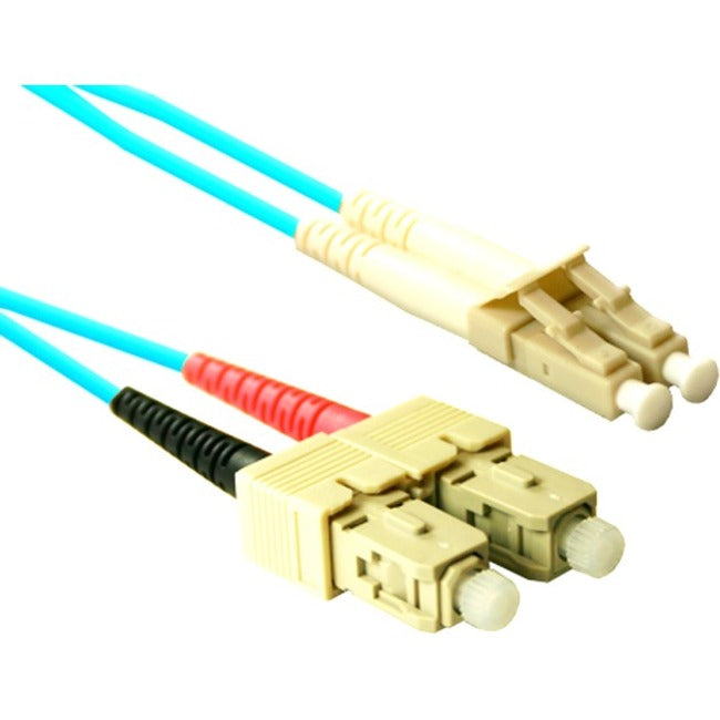 Enet Solutions, Inc. SCLC-OM4-9M-ENC ENET 9M SC/LC Duplex Multimode 50/125 10Gb OM4 o Mejor Cable de Parche de Fibra Aqua 9 metros SC-LC Probado Individualmente