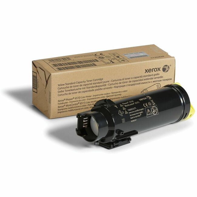 Xerox 106R03475 Genuine Phaser&reg; 6510, WorkCentre&reg; 6515 Cartucho de Tóner Amarillo de Capacidad Estándar (1000 Páginas) - 106R03475