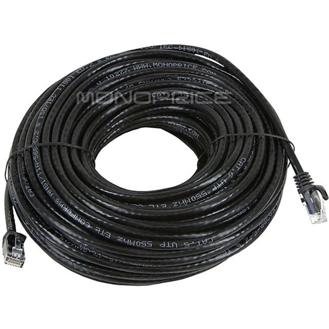 Monoprice, Inc. 9828 Cable de Parcheo de Red Ethernet Monoprice FLEXboot Series Cat6 24AWG UTP, 100ft Negro