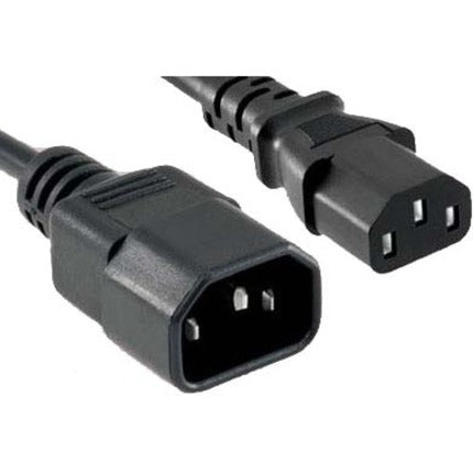 Enet Solutions, Inc. C13C14-12F-ENC Cable de Extensión de Alimentación ENET C13 a C14 de 12ft Negro 250V 18 AWG 10A NEMA IEC-320 C13 a IEC-320 C14 12'