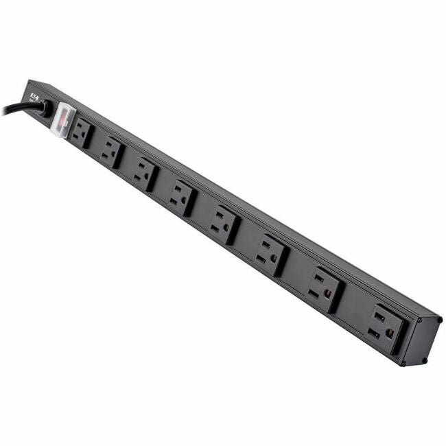 Eaton PS2408B Tripp Lite by Eaton Regleta de Energía Vertical de 8 Salidas 120V 15A NEMA 5-15P Cable de 15 ft. (4.57 m) Carcasa Negra de 24 in.