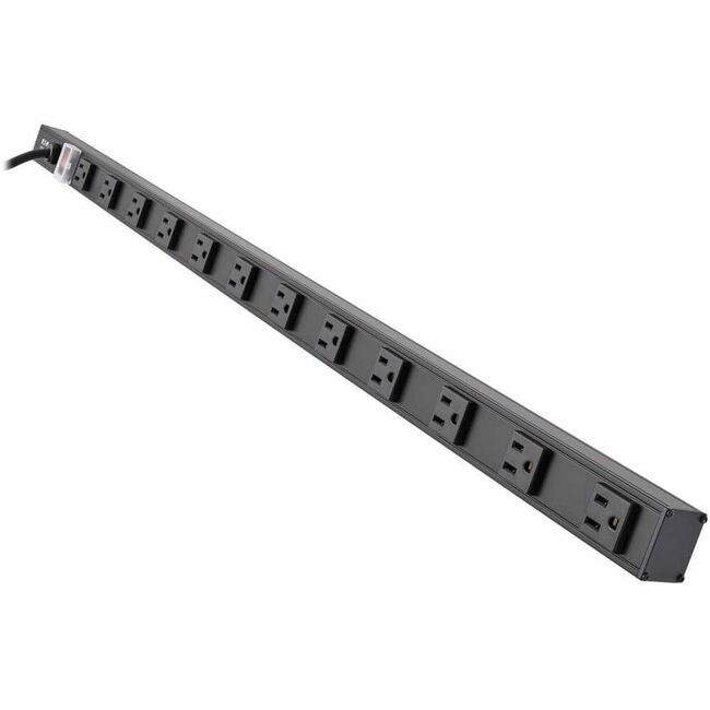 Eaton PS3612B Tripp Lite by Eaton Regleta de Energía Vertical de 12 Salidas 120V 15A NEMA 5-15P Cable de 15 ft. (4.57 m) Carcasa Negra de 36 in.