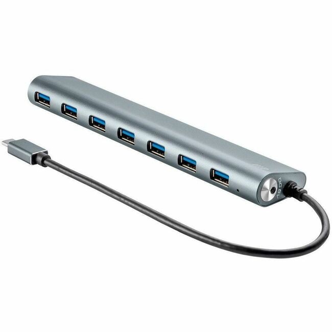 Monoprice, Inc. 14909 Concentrador USB-C SuperSpeed de 7 Puertos Monoprice, Gris