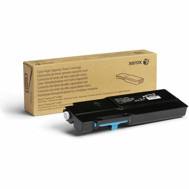 Xerox 106R03514 Genuine Xerox&reg; VersaLink&reg; C400 Color Printer, C405 Color Multifunction Printer Cartucho de Tóner Cian de Alta Capacidad (4800 Páginas) - 106R03514