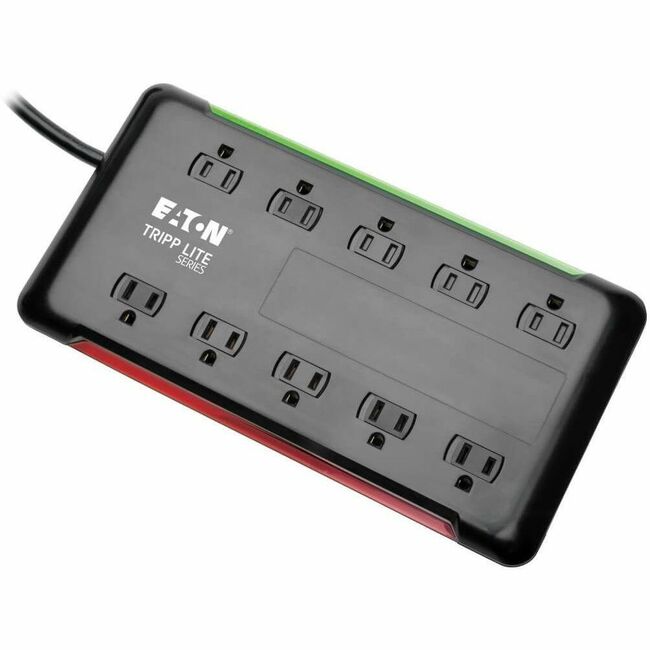 Eaton TLP1006B Serie Tripp Lite Protect It! Protector contra Sobretensión de 10 Contactos, Cable de 6 pies, 2880 Julios, Caja Negra