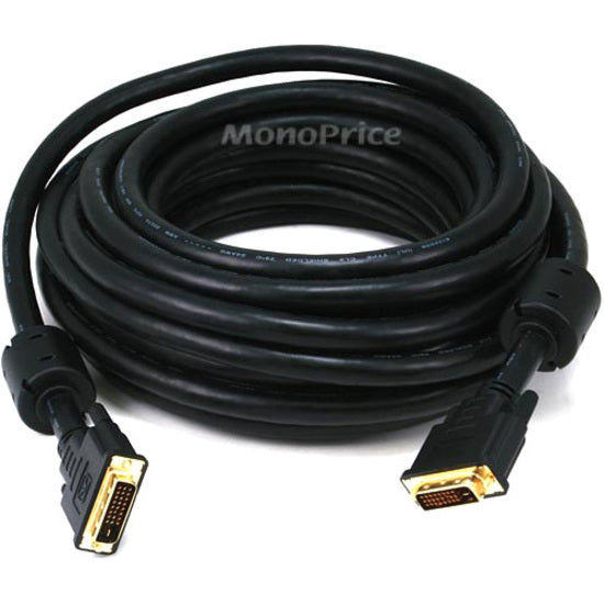 Monoprice, Inc. 2788 Cable Monoprice DVI-D Dual Link 24AWG CL2 de 35 ft - Negro
