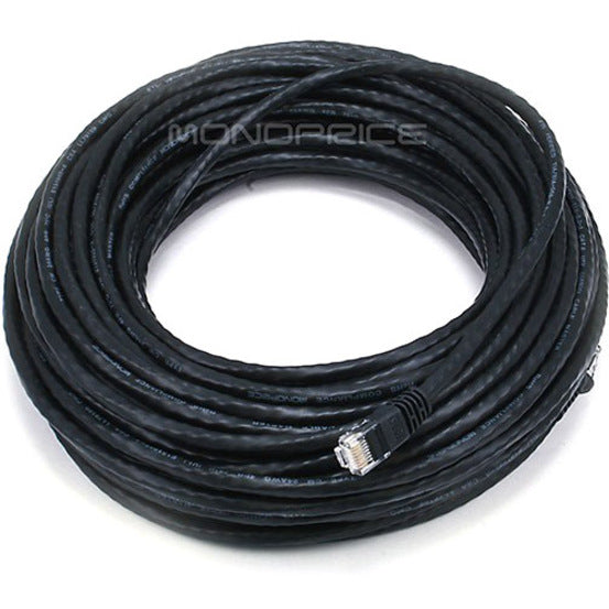 Monoprice, Inc. 5001 Monoprice 75FT 24AWG Cat5e 350MHz UTP Bare Copper Ethernet Network Cable - Black