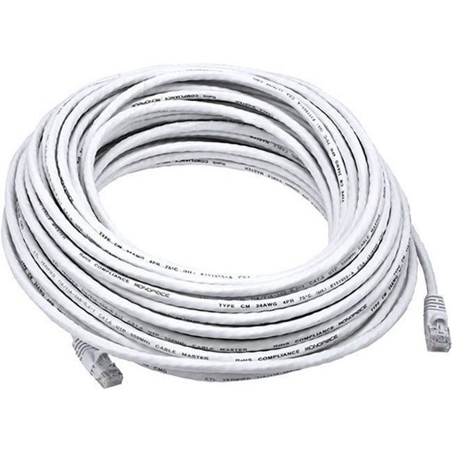 Monoprice, Inc. 5032 Cable de Parcheo Ethernet de Red Monoprice Cat6 24AWG UTP, 75ft Blanco