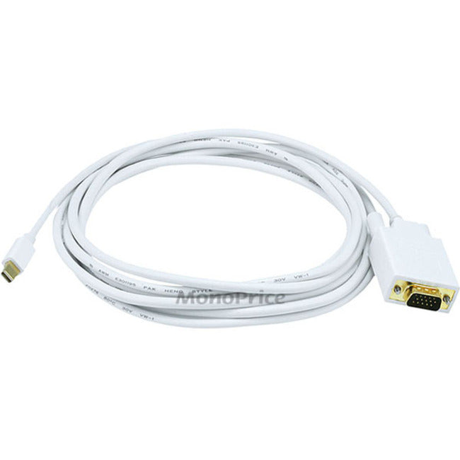 Monoprice, Inc. 6004 Monoprice Cable Mini DisplayPort a VGA de 10 ft 32AWG - Blanco