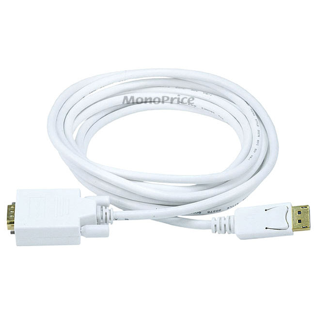 Monoprice, Inc. 6020 Cable DisplayPort a VGA Monoprice 28AWG de 10 ft - Blanco