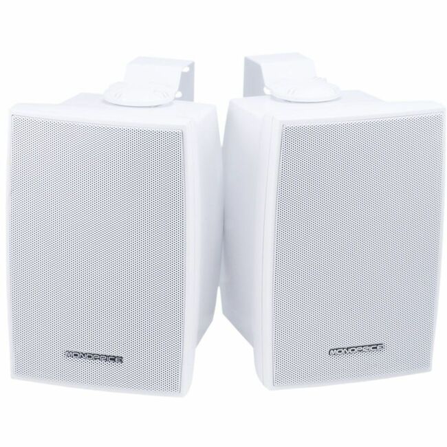 Monoprice, Inc. 6971 Monoprice 6971 Altavoz montable en pared de 2 vías, montaje en poste, montaje en superficie - Blanco