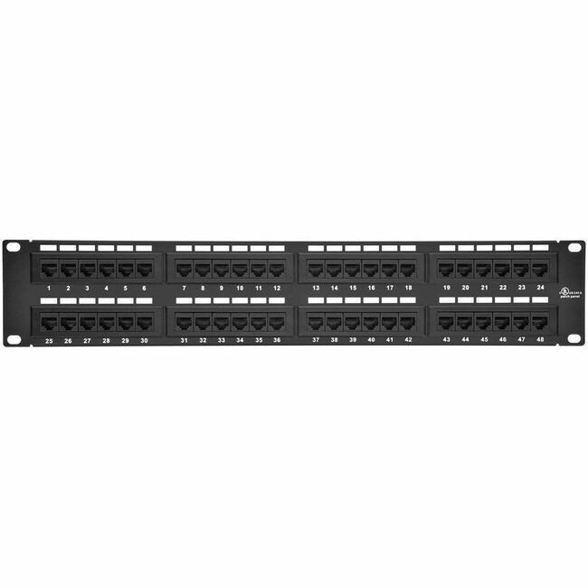 Monoprice, Inc. 7305 Panel de Parcheo Cat6 de 48 puertos Monoprice, Tipo 110 (Compatible 568A/B)