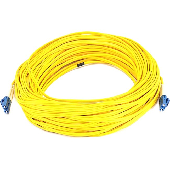 Monoprice, Inc. 7630 Cable de Fibra Óptica Monoprice, LC/LC, Monomodo, Duplex - 30 metros (Tipo 9/125) - Amarillo