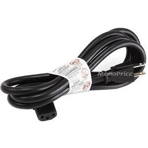Monoprice, Inc. 7685 Monoprice Cable de alimentación 10ft 14AWG ángulo recto con conector de socket de poder PC de 3 conductores