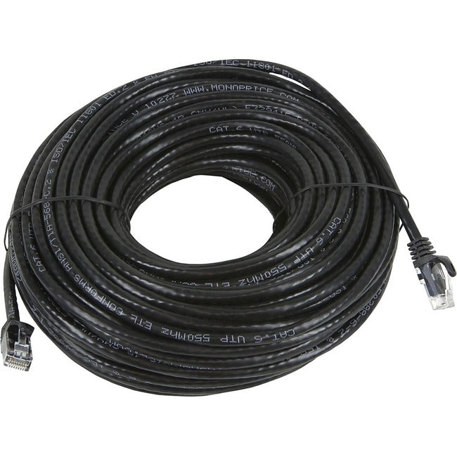 Monoprice, Inc. 11221 Cable de Parcheo Ethernet de Red Monoprice FLEXboot Series Cat5e 24AWG UTP, 100ft Negro