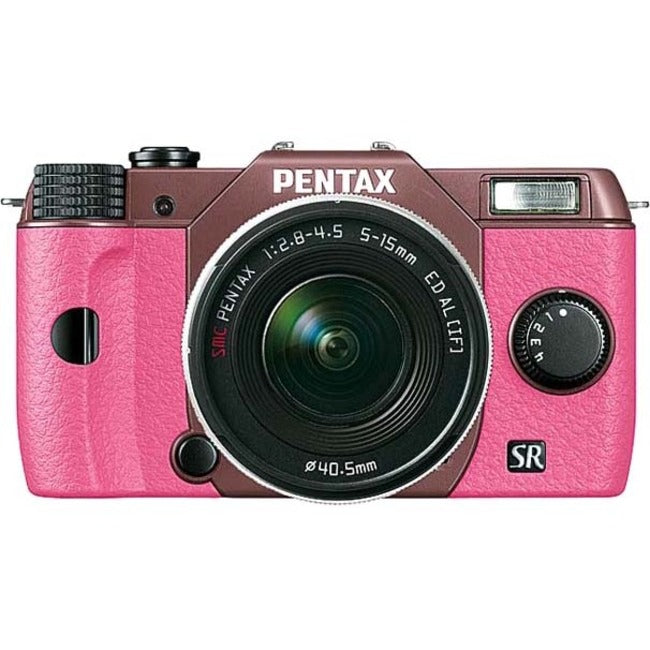 Monoprice, Inc. 11942 Cámara Mirrorless Pentax Q10 de 12.4 Megapíxeles con Lente - 0.20" - 0.59" - Marrón Cacao, Rosa