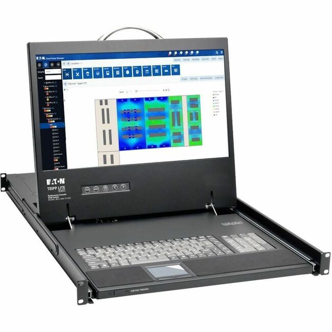 Eaton B021-000-19-HD2 Tripp Lite by Eaton Consola de Montaje en Rack 1U con LCD de 19 in. 1920 x 1080 (1080p) Video DVI o VGA TAA