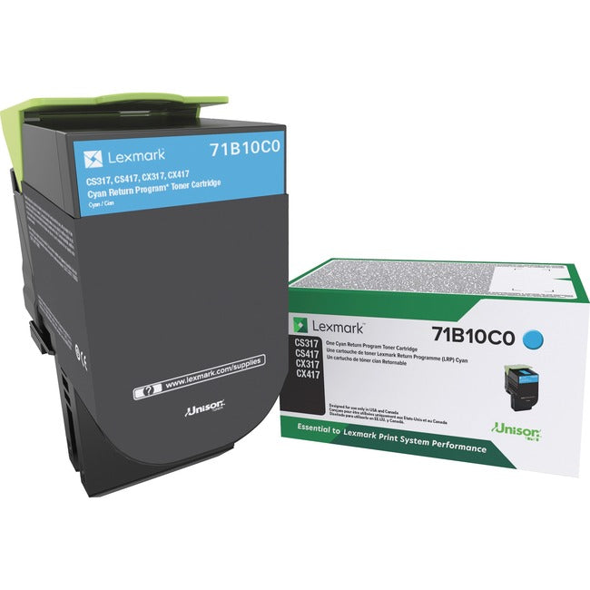Lexmark 71B10C0 Cartucho de Tóner Láser Original Lexmark Unison - Cian - 1 Pieza