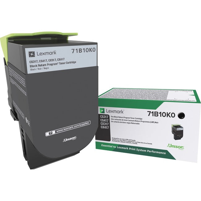 Lexmark 71B10K0 Cartucho de Tóner Láser Original Lexmark Unison - Negro - 1 Pieza