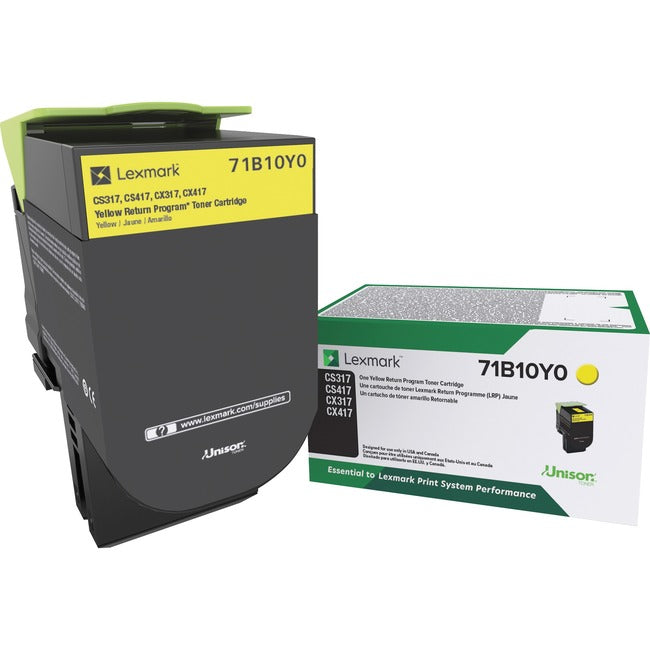 Lexmark 71B10Y0 Cartucho de Tóner Láser Original Lexmark Unison - Amarillo - 1 Pieza
