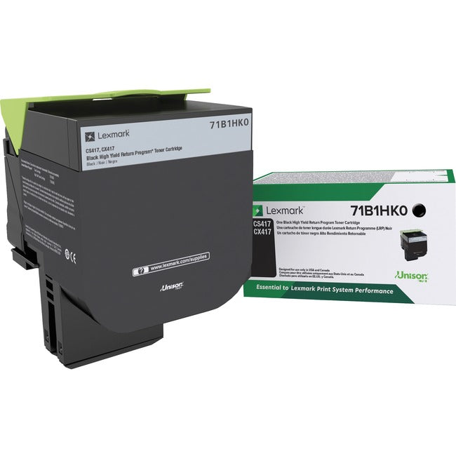 Lexmark 71B1HK0 Cartucho de Tóner Láser Original Lexmark Unison de Alto Rendimiento - Negro - 1 Pieza