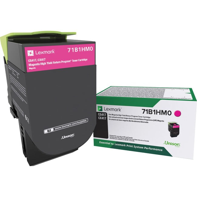 Lexmark 71B1HM0 Cartucho de Tóner Láser Original Lexmark Unison Rendimiento Alto - Magenta - 1 Pieza