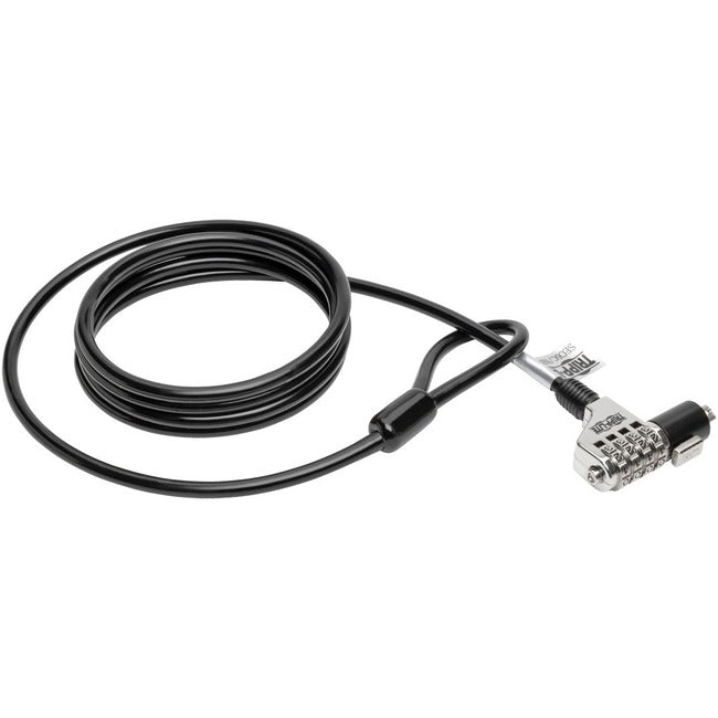 Eaton SEC6C Candado de Seguridad de la Serie Eaton Tripp Lite para Laptops y Periféricos, Combinación de 4 Dígitos, Cable de 6 ft. (1.83 m)