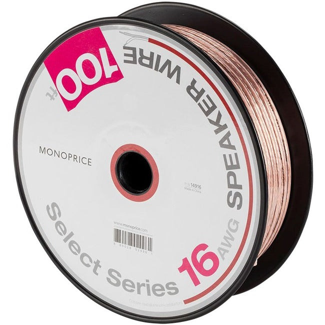 Monoprice, Inc. 14916 Cable de Altavoz Monoprice Select Series 16AWG, 100ft