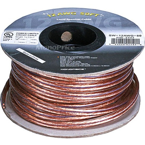Monoprice, Inc. 2747 Cable de Parlante Monoprice Choice Series 12AWG de Cobre Puro Libre de Oxígeno, 50ft