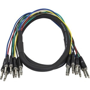 Monoprice, Inc. 601492 Monoprice Cable de Serpiente TS Macho 1/4 pulgada a TS Macho 1/4 pulgada de 8 Canales de 2 Metros (6 pies)