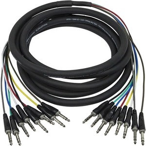 Monoprice, Inc. 601196 Monoprice Cable de Serpiente de 6 Metros (20ft) de 8 Canales 1/4inch TRS Macho a 1/4inch TRS Macho
