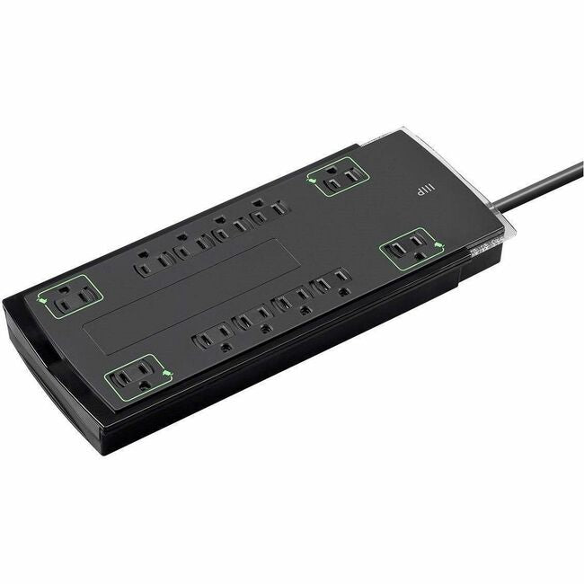 Monoprice, Inc. 15870 Monoprice Protector Contra Picos de 12 Salidas Delgado - 4230 Joules, Voltaje de Fijación 330V, Cable de 10ft
