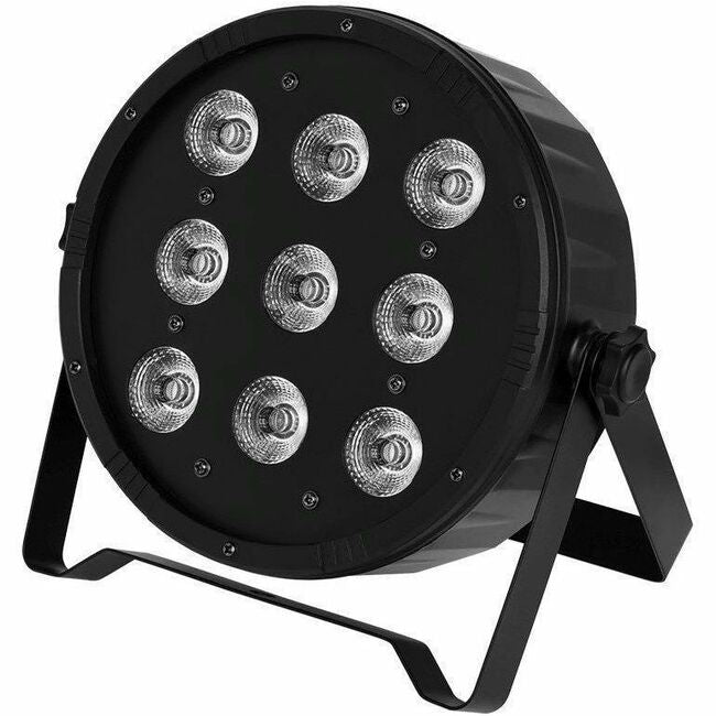 Monoprice, Inc. 612749 Stage Right 9x10W Quad LED Flat PAR RGBW Luz de Lavado de Escena Salida 90W