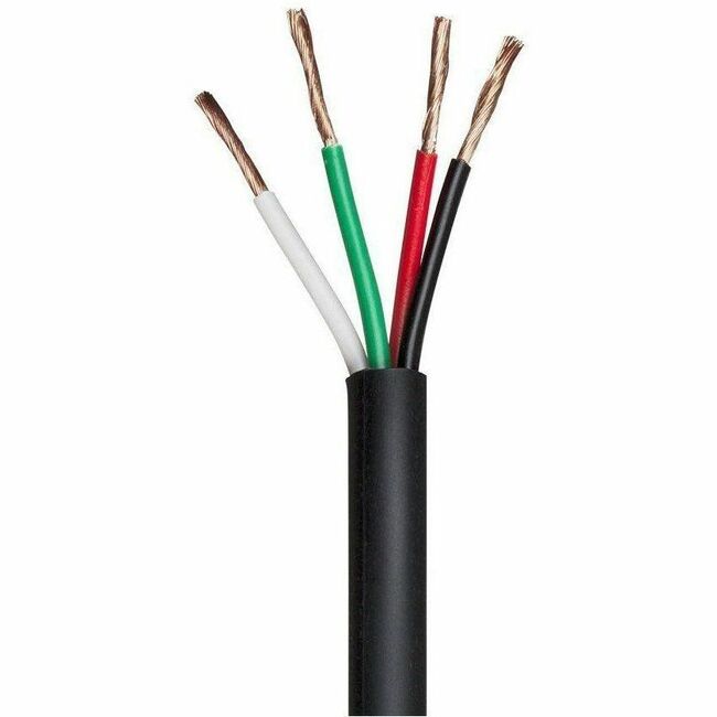 Monoprice, Inc. 16173 Cable de Altavoz Monoprice, Clasificación CMP, 4 Conductores, 18AWG, 1000ft, Negro